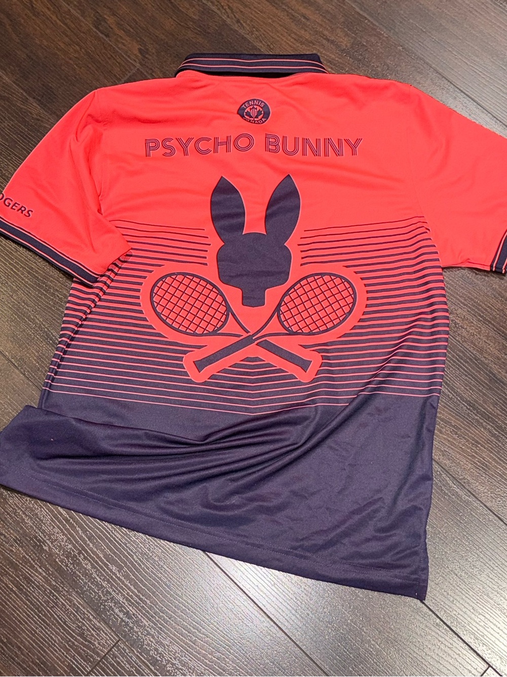 Psycho Bunny National Bank Open Polo Shirt Women’s Size L Tennis Performance